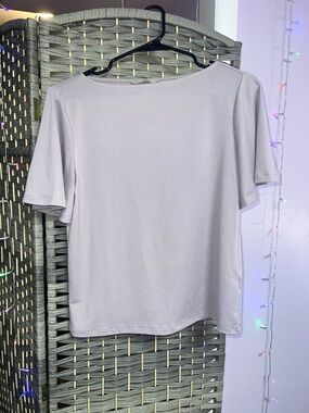H&M Light Lavender Short-Sleeve Boxy Tee